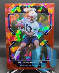 2021 Panini Prizm RED CRACKED ICE PRIZM #94 Nelson Agholor Patriots